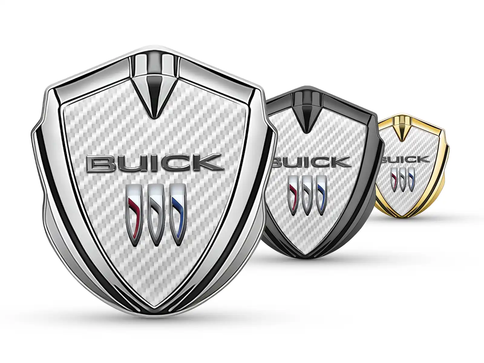 Buick 3D Emblema Insignia Máximo Estilo Sólido 3D Metal